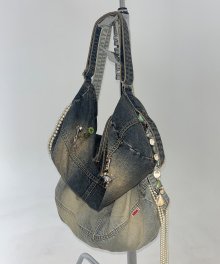 Washed Denim Duffle Bag Vintage Tint