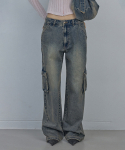 Acid Cargo Jogger Pants Vintage Tint