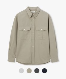 [derek] 밀리터리 투 포켓 셔츠 (4COLOR)
