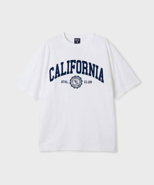 후아유(WHO.A.U) California Letter Short Sleeve T-shirt