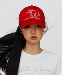 Pony Graphic Ball Cap (red)