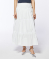 Shirring Cotton Skirt (white)
