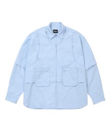 Layered Vest Oxford Shirt [SKY BLUE]