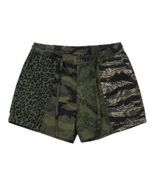 Pattern Mixed Shorts [KHAKI]