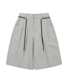 Denim Bermuda Pants [WHITE]