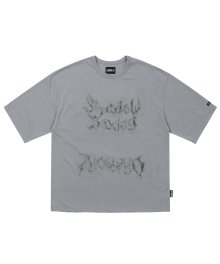 Shadow Boxing Applique T-Shirt [GREY]