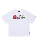 아조바이아조(AJOBYAJO) [PBA] AJO Pictogram Nylon Applique T-Shirt [WHITE]
