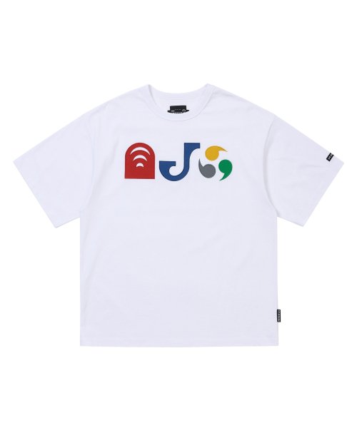 [PBA] AJO Pictogram Nylon Applique T-Shirt [WHITE]