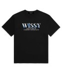 위씨(WISSY) FLOWER LOGO 오버핏 반팔티셔츠 (WS005) 블랙