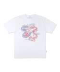 엠블러(AMBLER) rising dragon 오버핏 반팔 티셔츠 AS1107 (화이트)