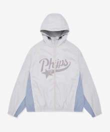 PIPING STAR TAIL HOODIE TRACK JACKET GREIGE