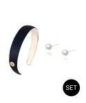 [SET] HST001 Classic hairband & pearl earring set