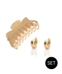 [SET] HST002 Daily hairclip & onetouch earring set