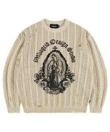 BLESSED MESH KNIT BEIGE(MG2ESMK601A)