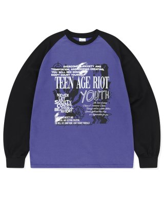 마하그리드(MAHAGRID) YOUTH RAGLAN LS TEE PURPLE(MG2ESMT566A) 상품 이미지