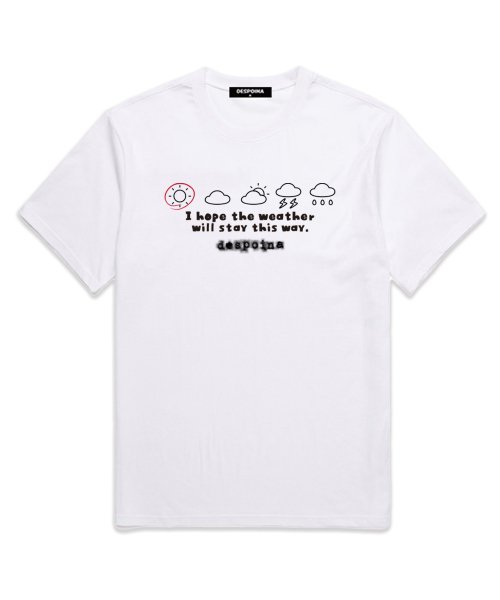 Оверсайз футболка Weather emoticon (DS010) White