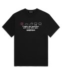 우즈(OUSE) Weather emoticon 오버핏 반팔 티셔츠 (DS010) 블랙