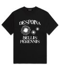 우즈(OUSE) Bellis perennis 오버핏 반팔 티셔츠 (DS011) 블랙