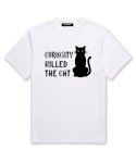 우즈(OUSE) Killed the cat 오버핏 반팔 티셔츠 (DS012) 화이트