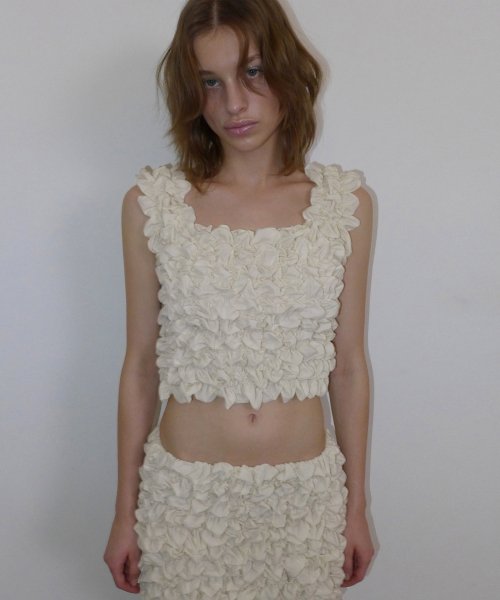 오버듀플레어(OVERDUEFLAIR) SPECIAL SMOCKED TOP - 사이즈 & 후기