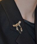 누아보(NUAVO) Classy ribbon brooch