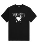 우즈(OUSE) Spider logo 오버핏 반팔 티셔츠 (DS013) 블랙
