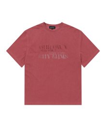 Pigment over fit graphic T-shirt - RED