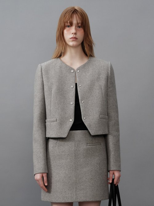 레이브(RAIVE) Button Point Jacket in Grey VW4SJ002-12