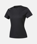 데상트(DESCENTE) 여성 에센셜 반팔 티셔츠 블랙(SP122TTS12)