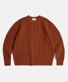 Heavyweight Waffle Knit Sweater Burnt Orange