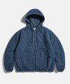 Overdyed Hooded Work Jacket Pigment Blue