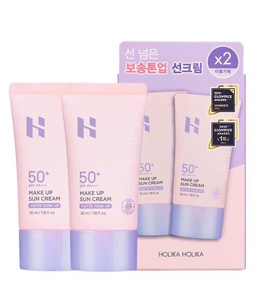 홀리카홀리카(HOLIKAHOLIKA) (35ml+35ml 더블기획) 메이크업 선크림 기획세트 SPF50+ PA+++ - 후기 | 무신사