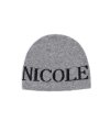 CASHMERE LETTERING JAQUARD BEANIE_GRAY