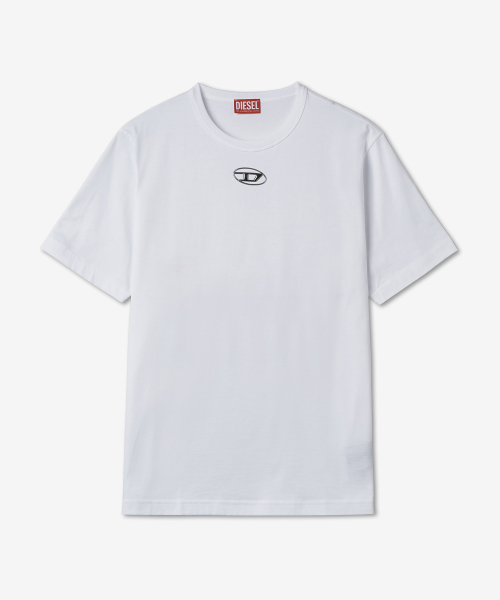 남성 저스트 D 로고 반소매 티셔츠 - 화이트 / A098640HERS100