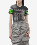 디젤(DIESEL) 여성 T 언커슬 반소매 티셔츠 - 블랙 / A132430AKAQ9XX