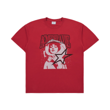 AE LOGO ASTRONAUT ARTWORK SHORT SLEEVE T-SHIRT RED