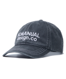 STITCHED BALL CAP - WASHED CHARCOAL