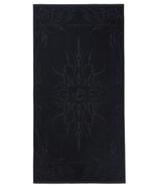 JACQUARD BEACH TOWEL - BLACK