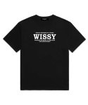 위씨(WISSY) B.S.T LOGO 오버핏 반팔티셔츠 (WS006) 블랙