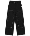 Studded Carpenter Pants - Black