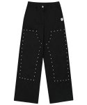 락케이크(ROCKCAKE) Studded Carpenter Pants - Black