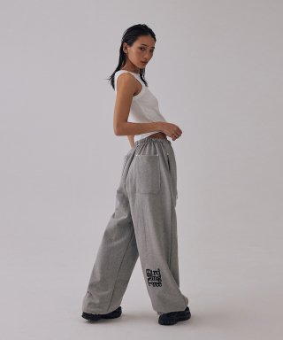 트리밍버드 TMB Square Logo Sweat Pants [ Gray ]