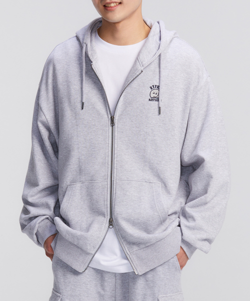 Худи на молнии с логотипом Wicked MELANGE GREY (MO6TU148-097)