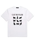 위씨(WISSY) CAT BUTLER 오버핏 반팔티셔츠 (WS010) 화이트