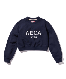 BIG LOGO CROP SWEAT-NAVY/WHITE