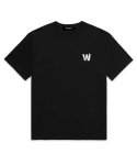 위씨(WISSY) W Printing Logo 오버핏 반팔티셔츠 (WS012) 블랙