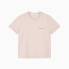 여 핑크 스몰 모노그램 로고 반팔 티셔츠 J218883 TF6