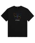 위씨(WISSY) Rainbow Butterfly 오버핏 반팔티셔츠 (WS016) 블랙