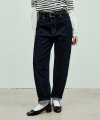 tapered ankle denim pants(womens) indigo one washed