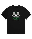 위씨(WISSY) SPORT CLUB 오버핏 반팔티셔츠 (WS017) 블랙